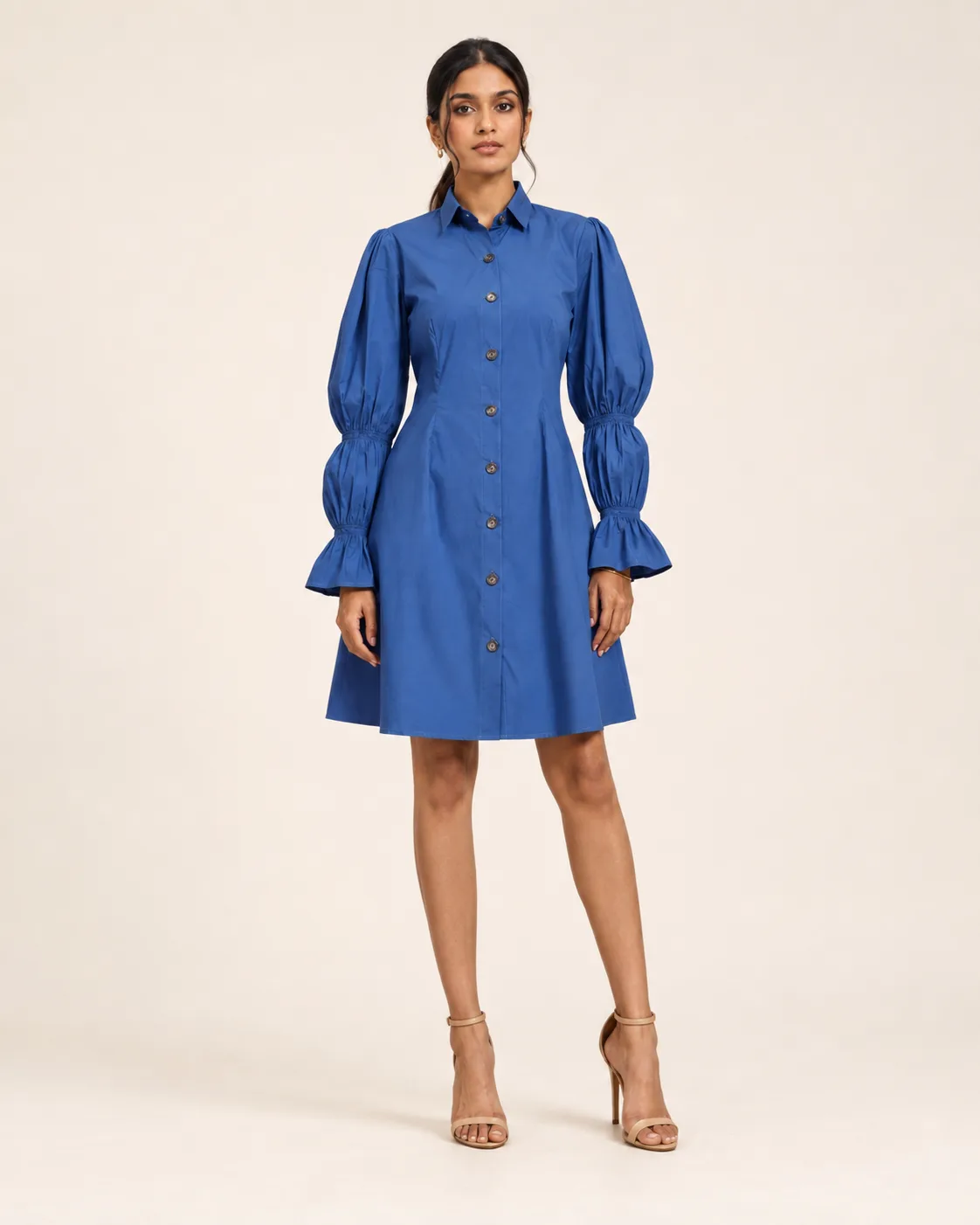 Calla Sculpted Sleeve Shirt Dress